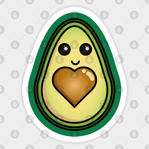 Avocado Love Sticker by RhinoTheWrecker